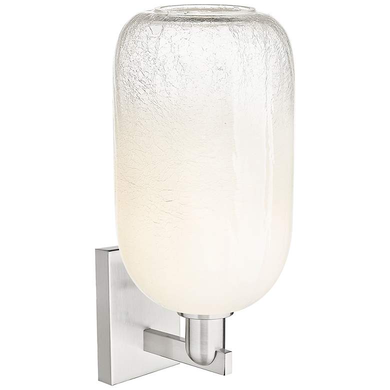 Image 2 Brookhaven Cloche 16.75"H Satin Nickel Wall Sconce w/ Opal Shade more views