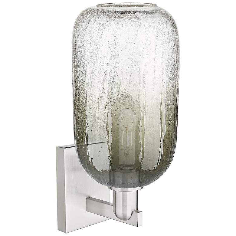 Image 2 Brookhaven Cloche 16.75"H Satin Nickel Wall Sconce w/ Slate Shade more views