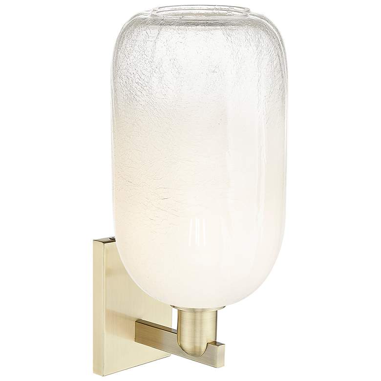Image 2 Brookhaven Cloche 16.75" High Antique Brass Wall Sconce With Opal Shade more views