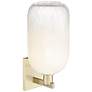 2_Brookhaven Cloche 16.75" High Antique Brass Wall Sconce With Opal Shade more views