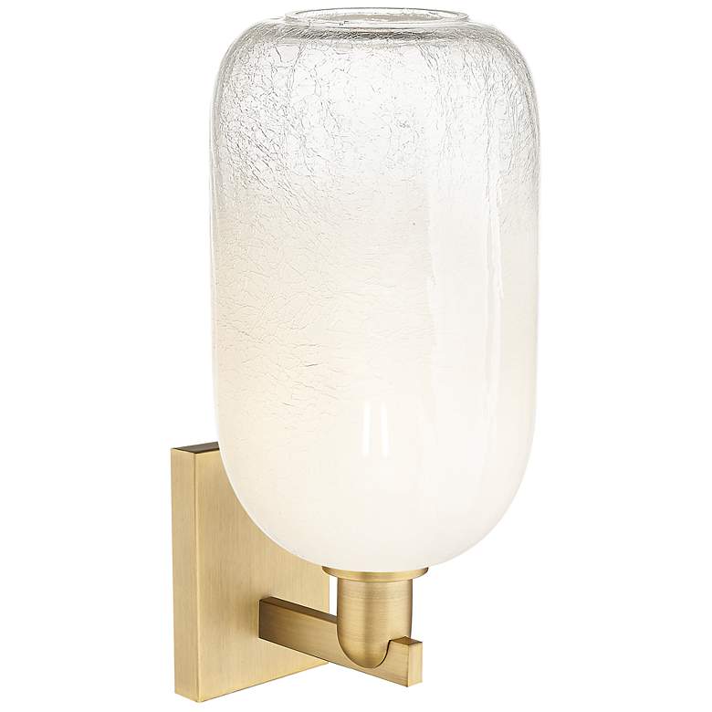 Image 2 Brookhaven Cloche 16.75" High Brushed Brass Wall Sconce With Opal Shade more views