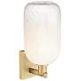 2_Brookhaven Cloche 16.75" High Brushed Brass Wall Sconce With Opal Shade more views