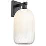 1_Brookhaven Cloche 16.75" High Matte Black Wall Sconce With Opal Shade
