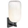 2_Brookhaven Cloche 16.75" High Matte Black Wall Sconce With Opal Shade more views