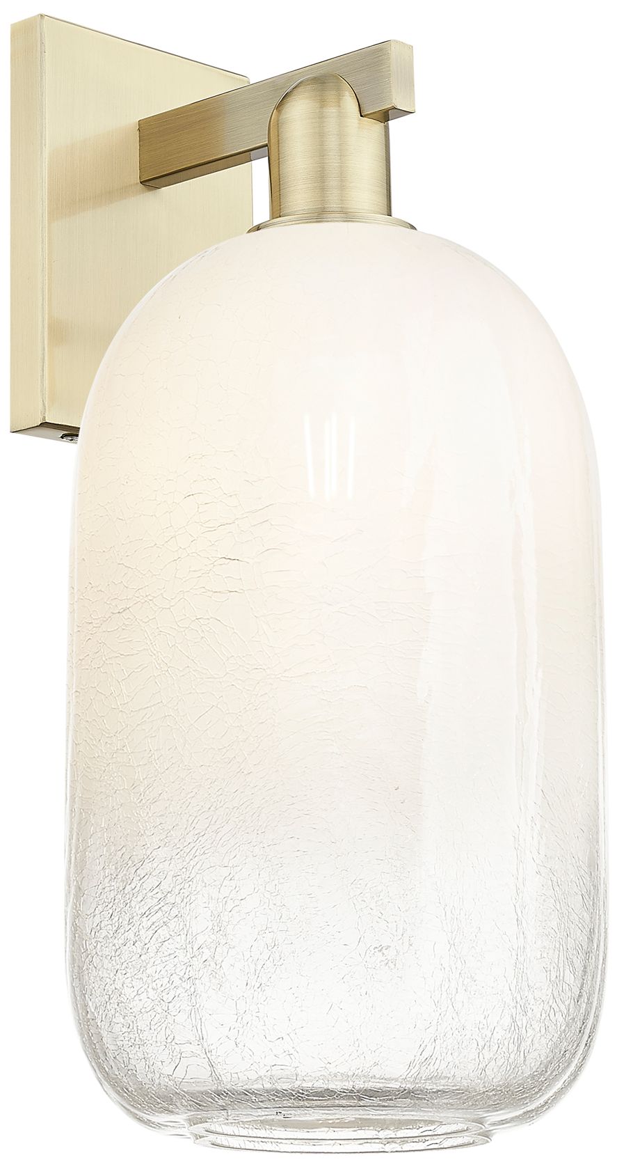 Brookhaven Cloche 16.75" High Antique Brass Wall Sconce With Opal Shad