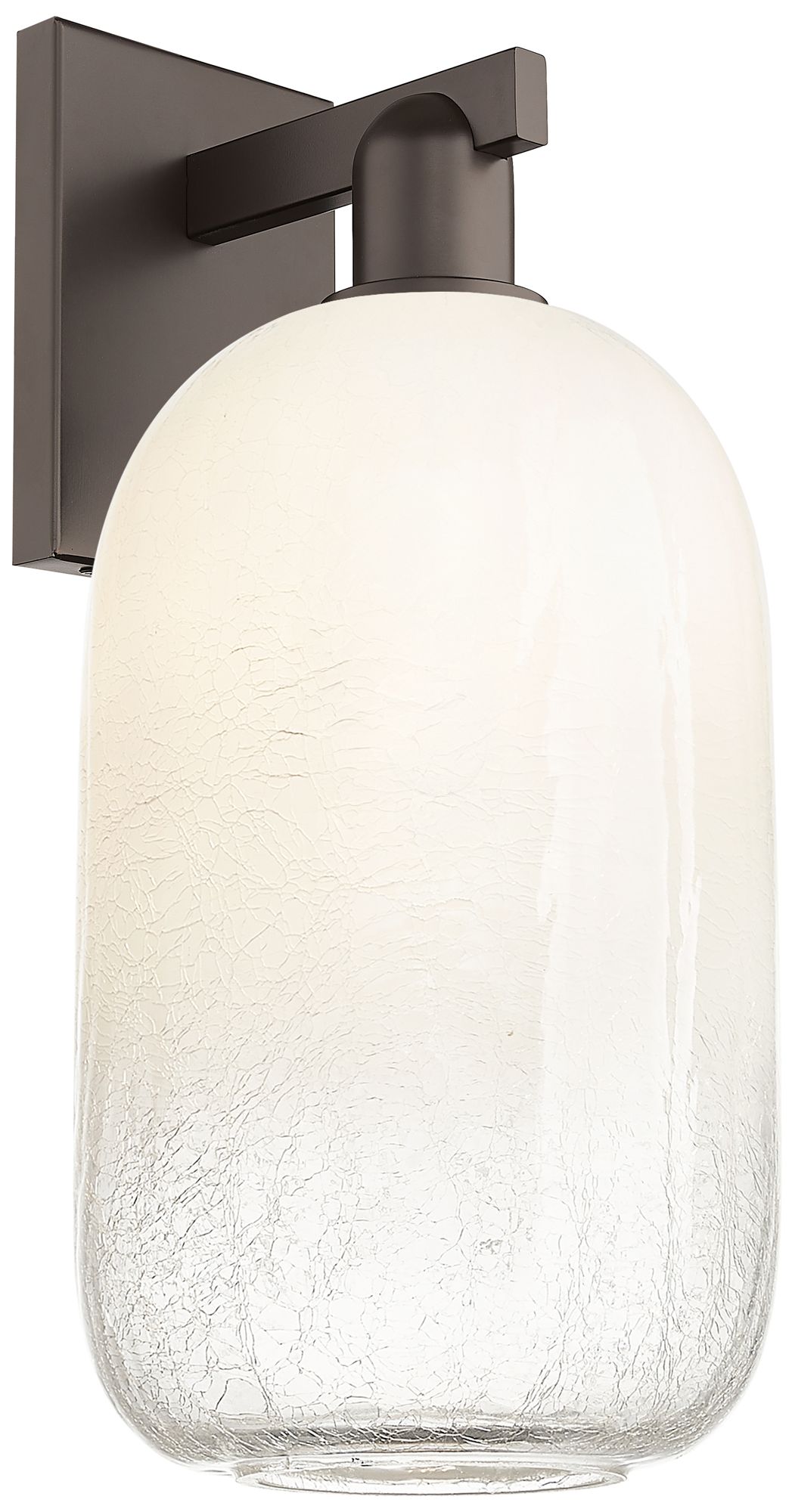 Brookhaven Cloche 16.75"H Oil Rubbed Bronze Wall Sconce With Opal Shad