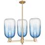 Brookhaven Cloche 18"W 3 Light Champagne Stem Chandelier w/ Clear Shade