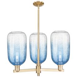 Brookhaven Cloche 18"W 3 Light Champagne Stem Chandelier w/ Clear Shade