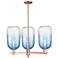 Brookhaven Cloche 18"W 3 Light Copper Stem Chandelier w/ Sapphire Shade