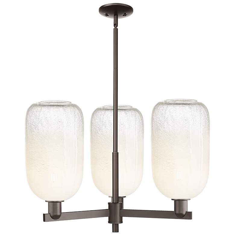 Image 1 Brookhaven Cloche 18"W 3-Lt Oil Rubbed Bronze Stem Chandelier w/ Opal Shade