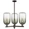 Brookhaven Cloche 18"W 3-Lt Oiled Bronze Stem Chandelier w/ Slate Shade
