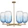 Brookhaven Cloche 24"W 6 Light Champagne Stem Chandelier w/ Clear Shade