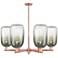 Brookhaven Cloche 24"W 6 Light Copper Stem Chandelier With Slate Shade