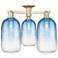 Brookhaven Cloche 25"W 3 Light Champagne Semi-Flush With Clear Shade