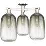 Brookhaven Cloche 25"W 3 Light Nickel Semi-Flush w/ Slate Shade