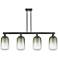 Brookhaven Cloche 48"W 4 Light Black Stem Island Light w/ Slate Shade