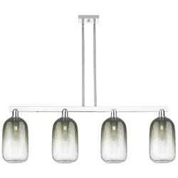 Brookhaven Cloche 48"W 4 Light Chrome Stem Island Light w/ Slate Shade