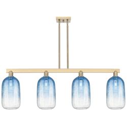 Brookhaven Cloche 48"W 4-Lt Champagne Stem Island-Lt w/ Clear Shade