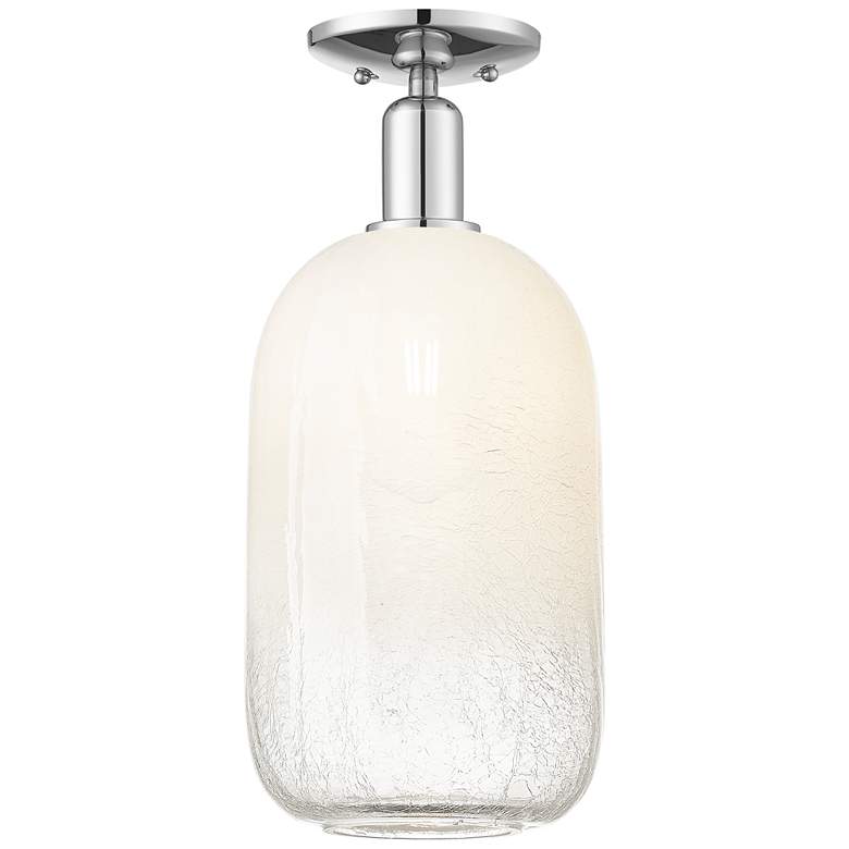 Image 1 Brookhaven Cloche 7"W Polished Chrome Semi-Flush Mount With Opal Shade