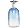Brookhaven Cloche 7"W Polished Chrome Semi-Flush With Sapphire Shade