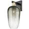 Brookhaven Flute 11"H Black Antique Brass Wall Sconce With Slate Shade