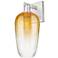 Brookhaven Flute 11"H Brushed Satin Nickel Wall Sconce With Amber Shade