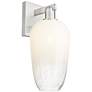 1_Brookhaven Flute 11"H Brushed Satin Nickel Wall Sconce With Opal Shade