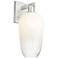 Brookhaven Flute 11"H Brushed Satin Nickel Wall Sconce With Opal Shade