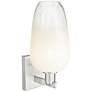 2_Brookhaven Flute 11"H Brushed Satin Nickel Wall Sconce With Opal Shade more views