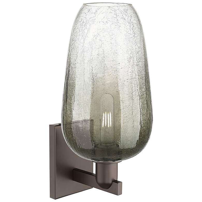 Image 2 Brookhaven Flute 11"H Oil Rubbed Bronze Wall Sconce With Slate Shade more views
