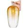 Brookhaven Flute 11" High Antique Copper Wall Sconce With Amber Shade
