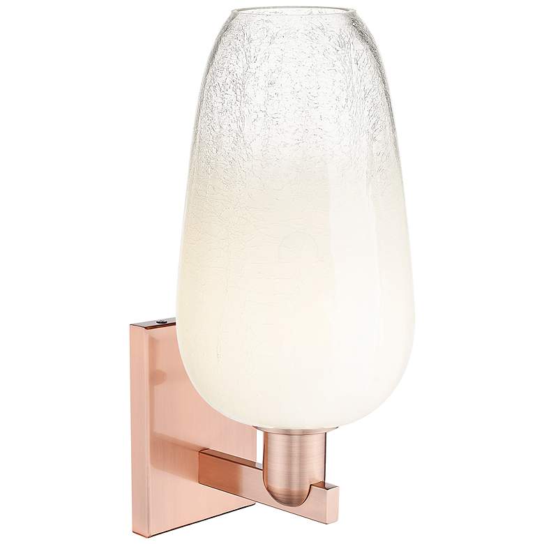 Image 2 Brookhaven Flute 11" High Antique Copper Wall Sconce With Opal Shade more views