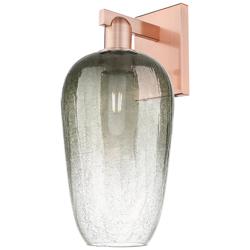Brookhaven Flute 11" High Antique Copper Wall Sconce With Slate Shade