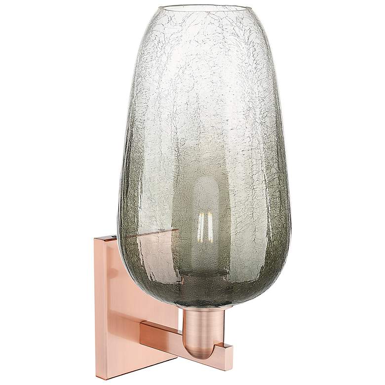 Image 2 Brookhaven Flute 11" High Antique Copper Wall Sconce With Slate Shade more views