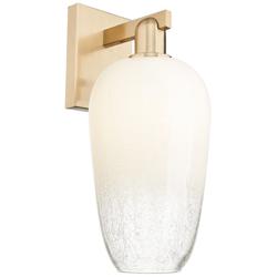 Brookhaven Flute 11" High Champagne Bronze Wall Sconce With Opal Shade