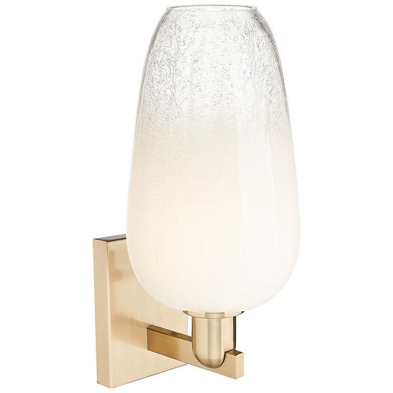 Image 2 Brookhaven Flute 11" High Champagne Bronze Wall Sconce With Opal Shade more views
