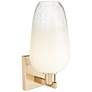 2_Brookhaven Flute 11" High Champagne Bronze Wall Sconce With Opal Shade more views