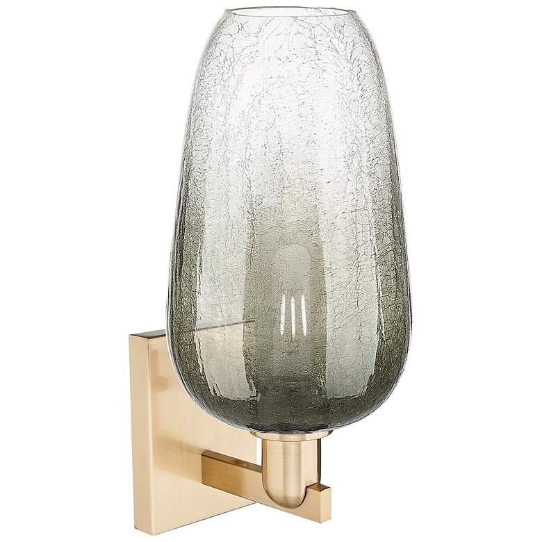 Image 2 Brookhaven Flute 11" High Champagne Bronze Wall Sconce With Slate Shade more views