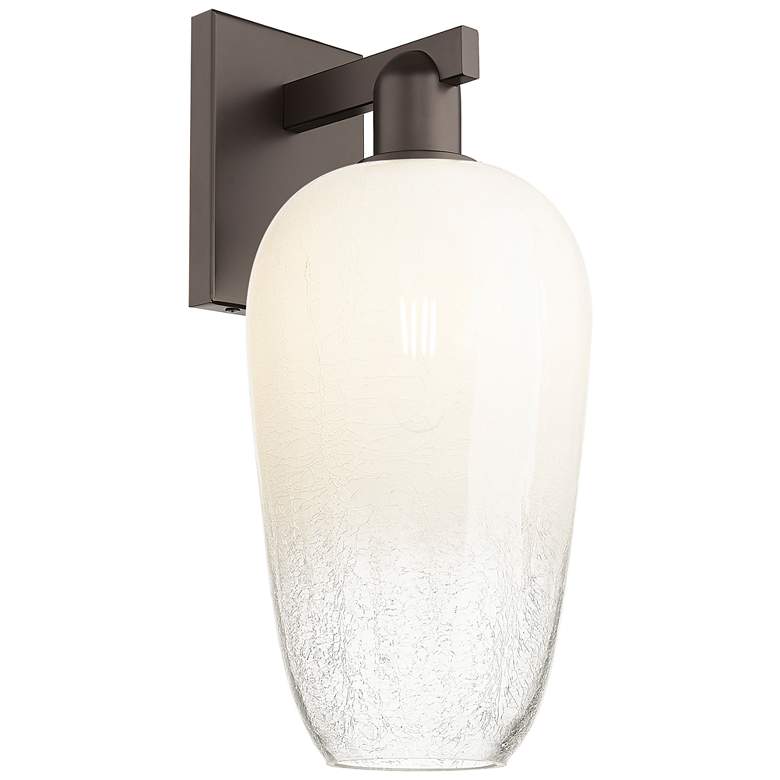 Image 1 Brookhaven Flute 11" High Oil Rubbed Bronze Wall Sconce With Opal Shade