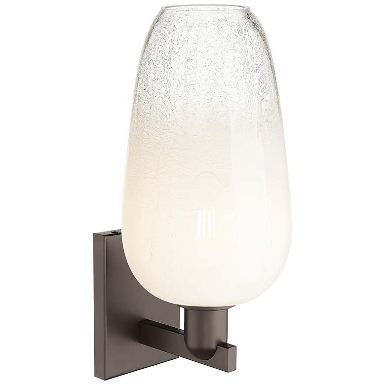 Image 2 Brookhaven Flute 11" High Oil Rubbed Bronze Wall Sconce With Opal Shade more views