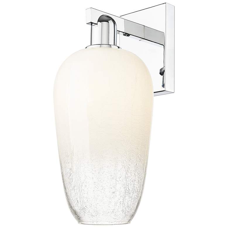 Image 1 Brookhaven Flute 11" High Polished Chrome Wall Sconce With Opal Shade