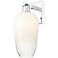 Brookhaven Flute 11" High Polished Chrome Wall Sconce With Opal Shade