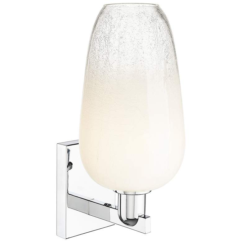 Image 2 Brookhaven Flute 11" High Polished Chrome Wall Sconce With Opal Shade more views