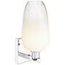 2_Brookhaven Flute 11" High Polished Chrome Wall Sconce With Opal Shade more views