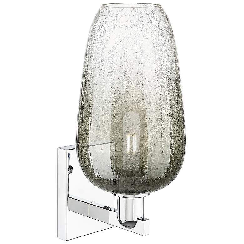Image 2 Brookhaven Flute 11" High Polished Chrome Wall Sconce With Slate Shade more views