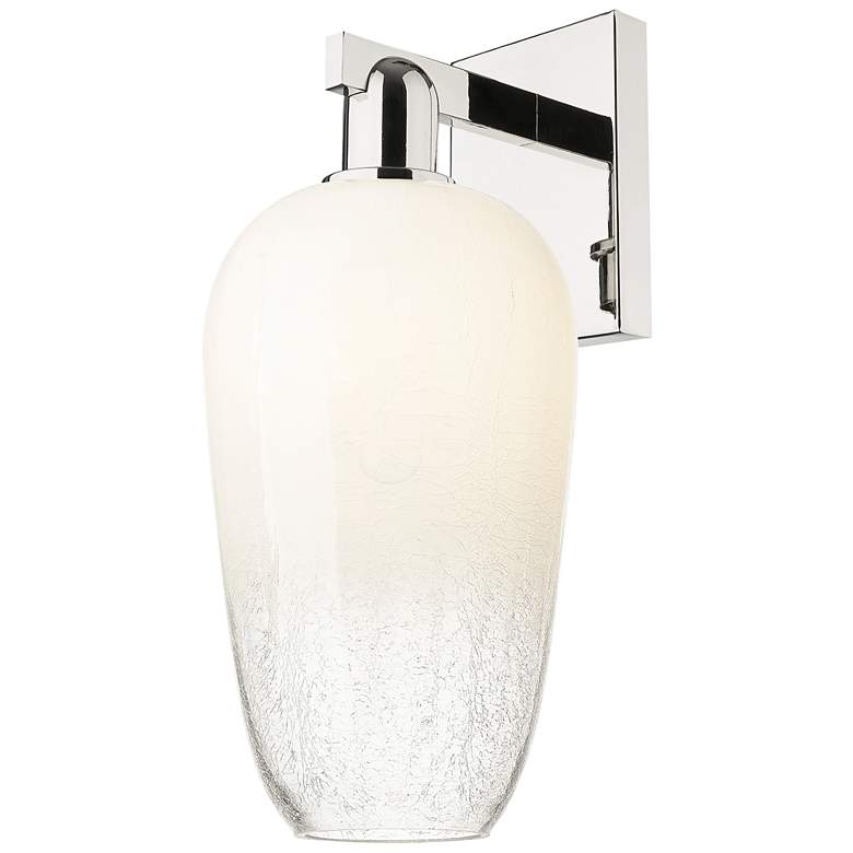 Image 1 Brookhaven Flute 11" High Polished Nickel Wall Sconce With Opal Shade