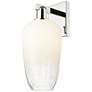 1_Brookhaven Flute 11" High Polished Nickel Wall Sconce With Opal Shade
