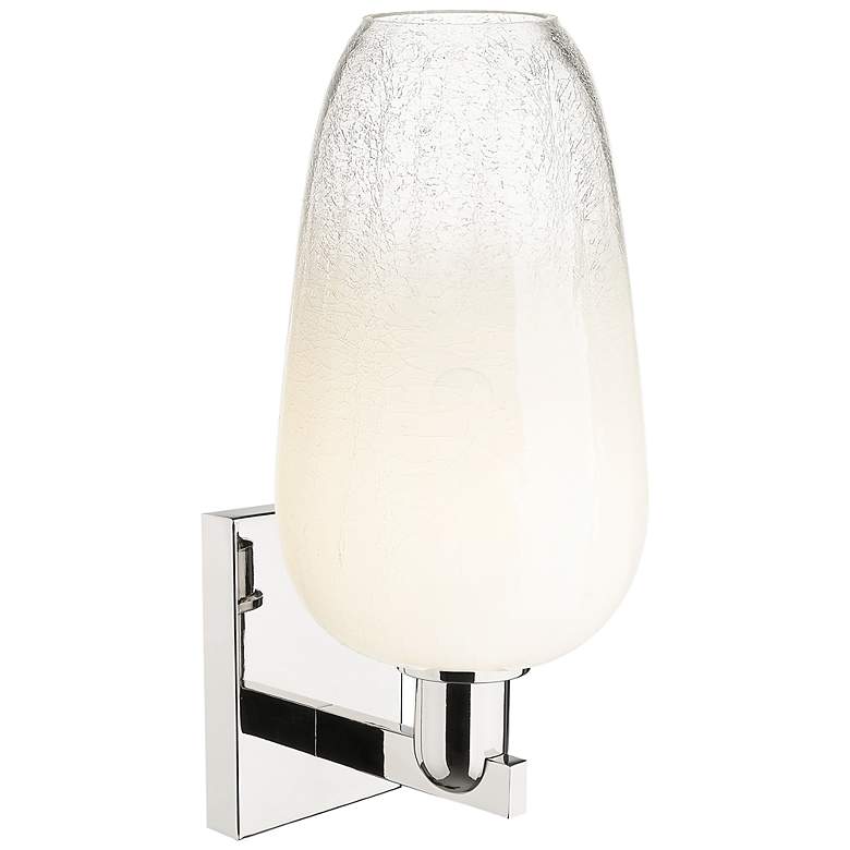 Image 2 Brookhaven Flute 11" High Polished Nickel Wall Sconce With Opal Shade more views