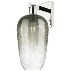 Brookhaven Flute 11" High Polished Nickel Wall Sconce With Slate Shade