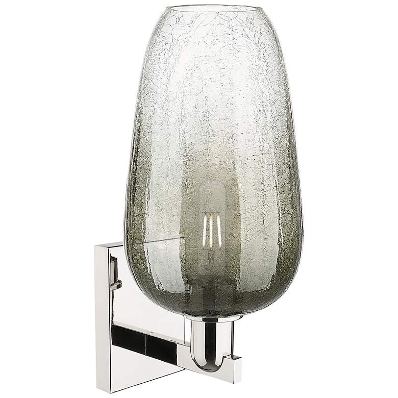 Image 2 Brookhaven Flute 11" High Polished Nickel Wall Sconce With Slate Shade more views